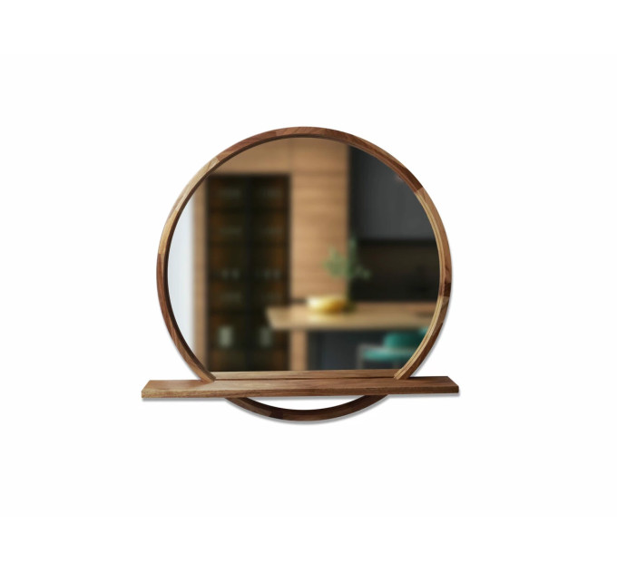 Дзеркало Sunrise з поличкою D800 Natural Walnut Luxury Wood