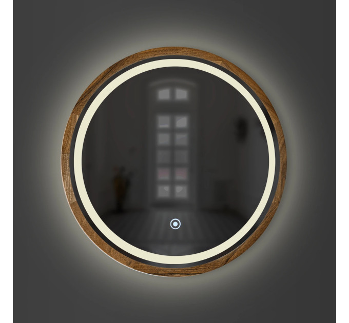 Дзеркало Perfection Slim LED D650 Natural Walnut Luxury Wood