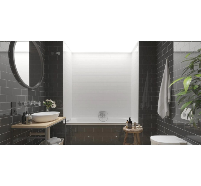Плитка стінова Metrotiles plane сатин білий 100x200x7 Golden Tile