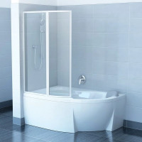 Шторка для ванни двохелементна VSK2 ROSA 160 L Rain, RAVAK