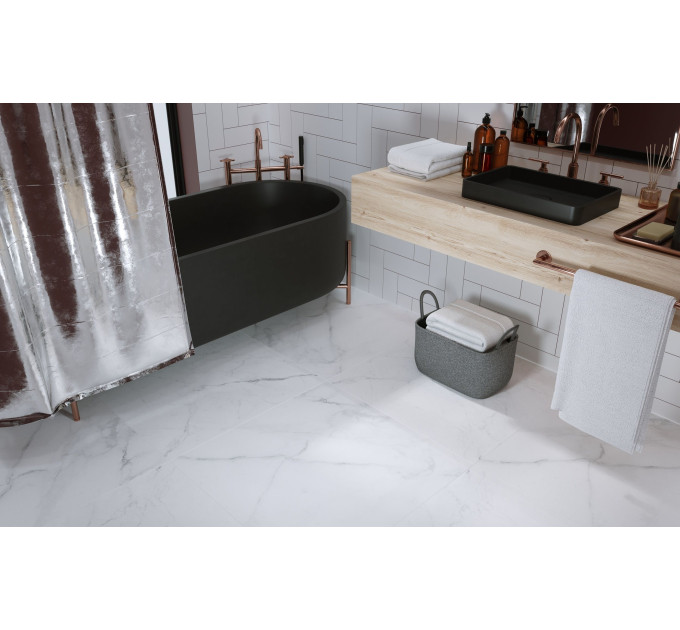 Плитка керамогранітна Н90580 Calacatta Extra білий 600х600х8 Golden Tile