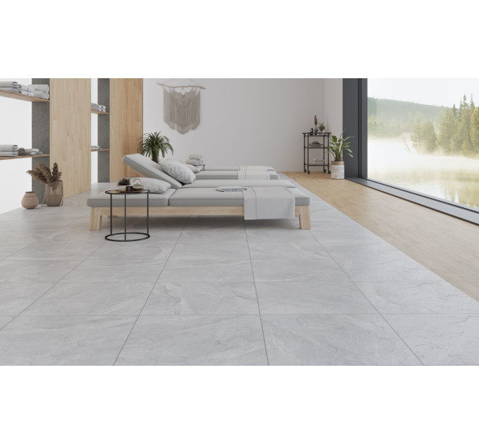Плитка керамогранітна DRG580 Dark Rock світло-сірий 600х600х8 Golden Tile