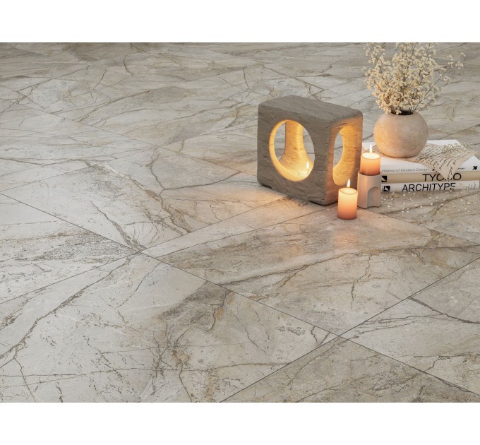 Плитка керамогранітна FM1580 Florentine Marble бежевий 600х600х8 Golden Tile