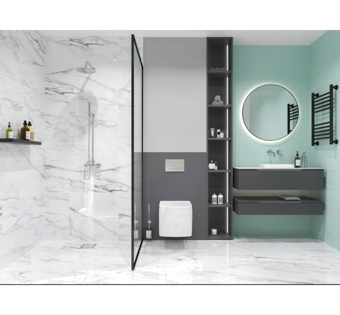 Плитка керамогранітна MV0580 Marmo Verona білий 600х600х8 Golden Tile