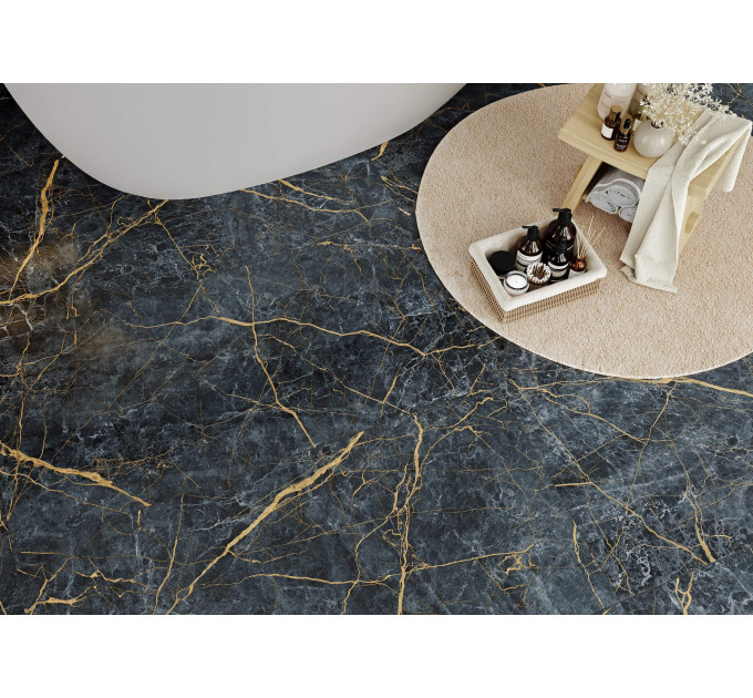 Плитка керамогранітна MOС580 Mountain Stone чорний 600х600х8 Golden Tile