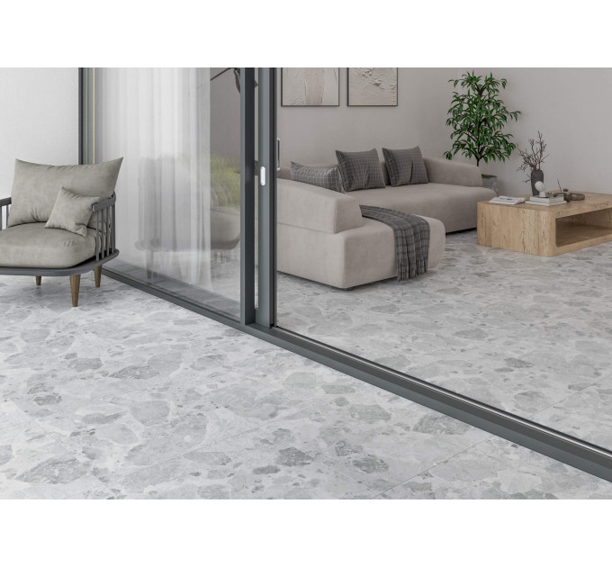 Плитка керамогранітна RLG580 Rockland світло-сірий 600х600х8 Golden Tile