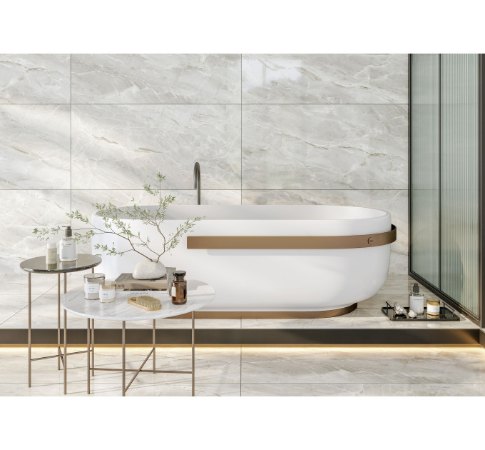 Плитка керамогранітна S92590 Silver Roots сірий 600х600х8 Golden Tile