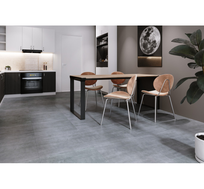 Плитка керамогранітна 1S2670 STREET LINE Сірий 600х600х7 Golden Tile