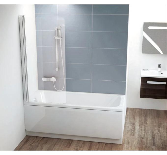 Шторка для ванни одноелементна CVS1-80 L Transparent, (7QL40100Z1) RAVAK