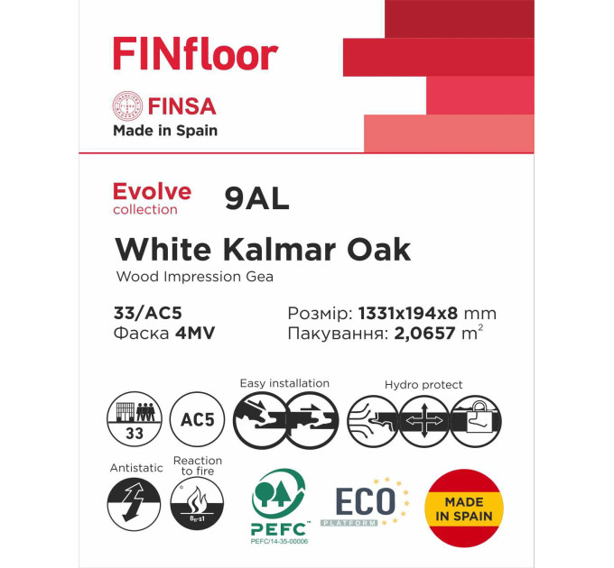 Ламінат Finsa 9AL White Kalmar Oak Evolve