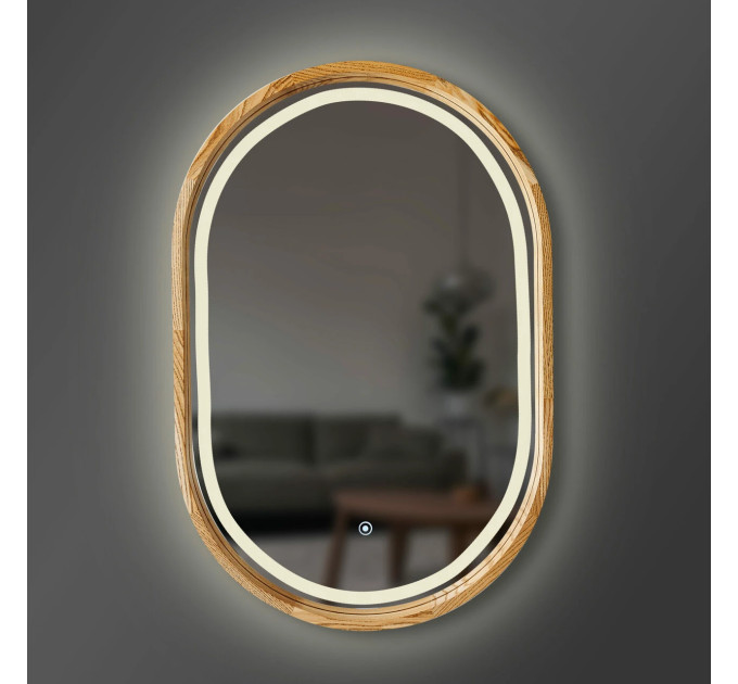 Дзеркало Freedom Slim LED 550x850 Natural Dark Luxury Wood