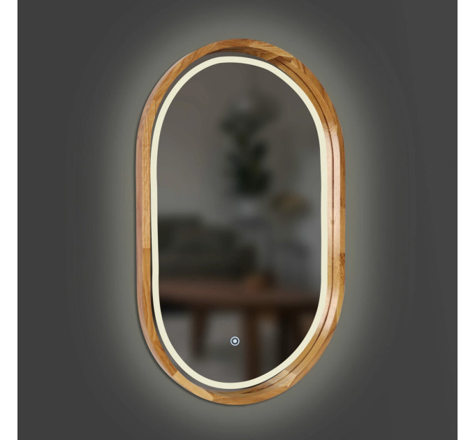 Дзеркало Freedom Slim LED 550x850 Natural Dark Luxury Wood