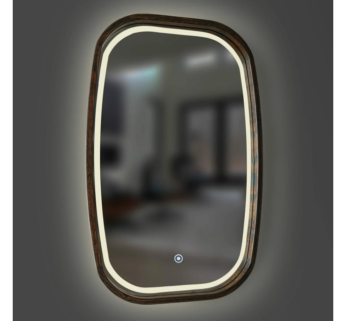 Дзеркало New Art Slim LED 450x750 Venge Luxury Wood