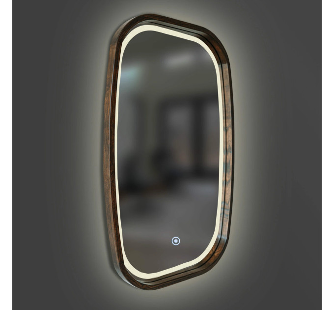 Дзеркало New Art Slim LED 450x750 Venge Luxury Wood
