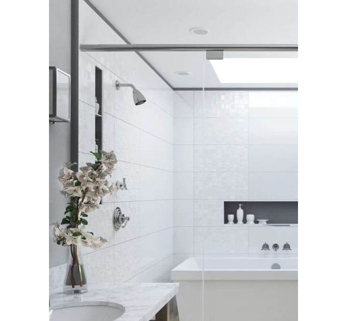 Плитка стінова Нз0451 Сатин Білий SATIN STR 30x60 код 6564 Голден Тайл