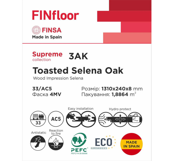 Ламінат Finsa 3AK Toasted Selena Oak Supreme