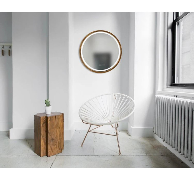 Дзеркало Solar Eclipse 80 Natural Walnut Luxury Wood