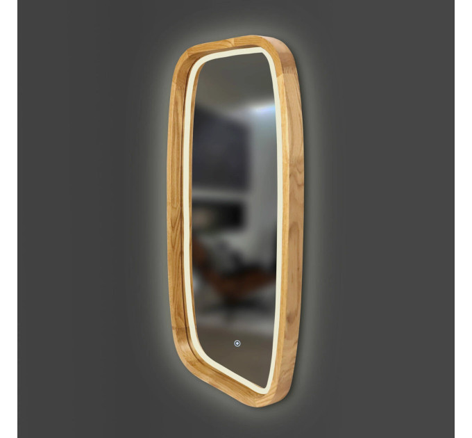 Дзеркало New Art Slim LED 450x750 Natural Oak Luxury Wood
