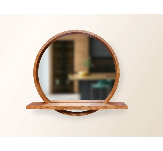 Дзеркало Sunrise з поличкою D600 Natural Dark Luxury Wood