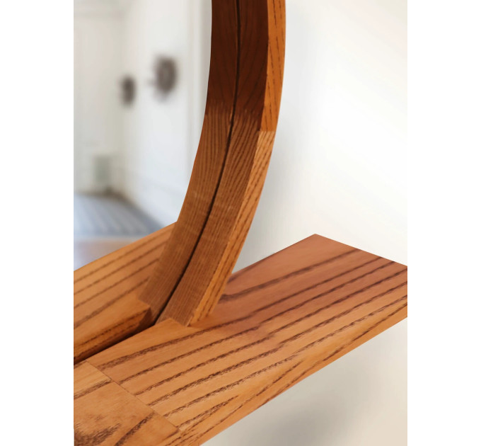Дзеркало Sunrise з поличкою D600 Natural Dark Luxury Wood