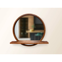 Дзеркало Sunrise з поличкою D700 Cognac Luxury Wood