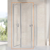 Душові двері двоелементні CHROME CRV2-120 Transparent, (1QVG0C00Z1) RAVAK