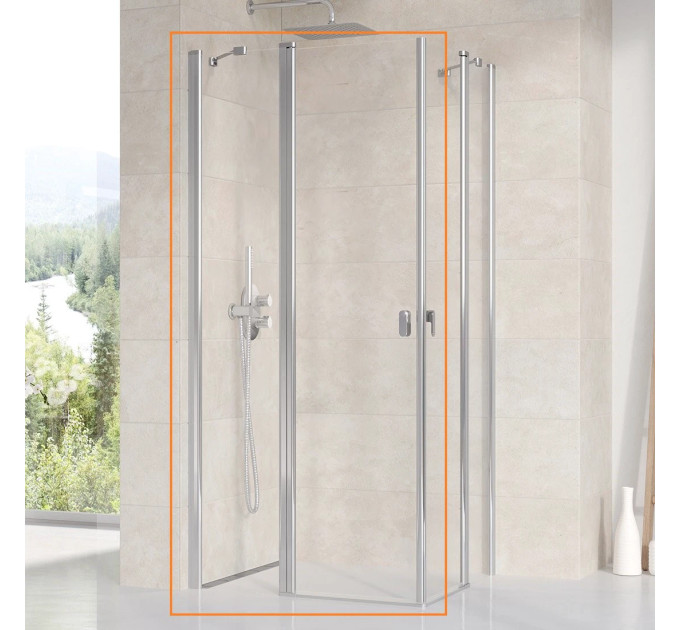 Душові двері двоелементні CHROME CRV2-120 Transparent, (1QVG0C00Z1) RAVAK