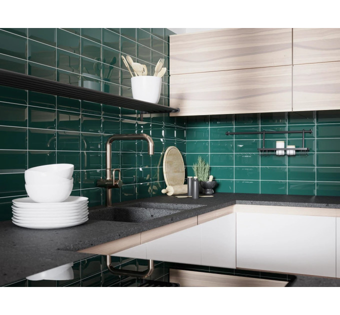Плитка стінова Metrotiles бірюзовий 100x200x7 Golden Tile