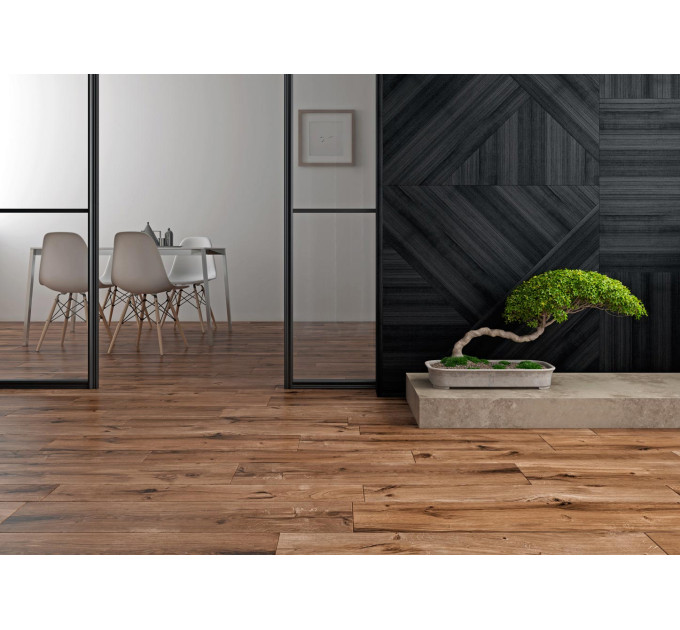 Плитка підлогова ZXXBL6BR Briccole Wood Brown 22,5x90 код 7238 Zeus Ceramica