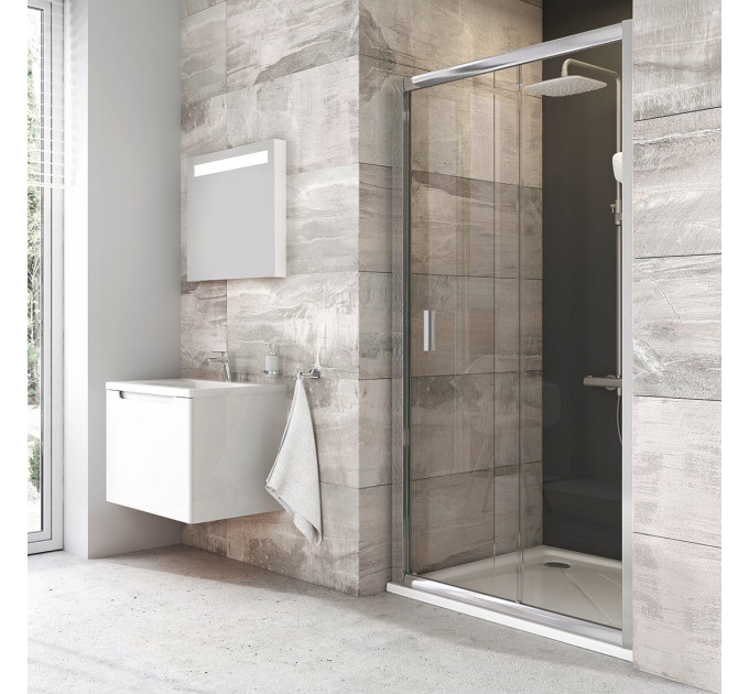 Душові двері двоелементні BLIX BLDP2-110 Transparent, (0PVD0C00Z1) RAVAK