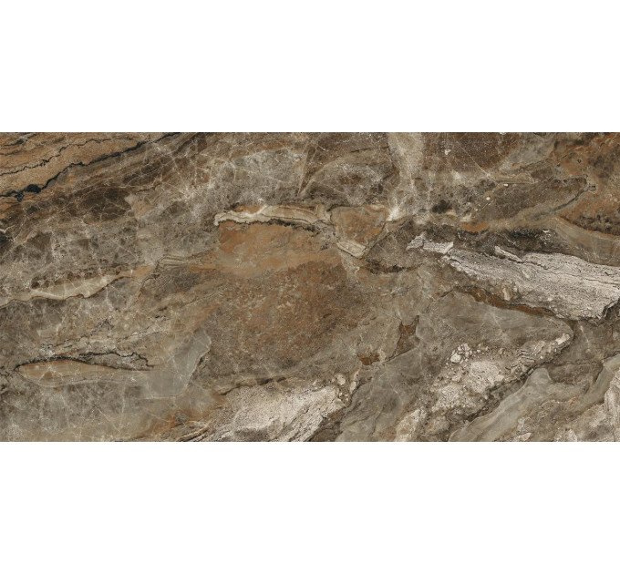 Плитка керамогранітна Vesuvio коричевий RECT 600x1200x10 Golden Tile