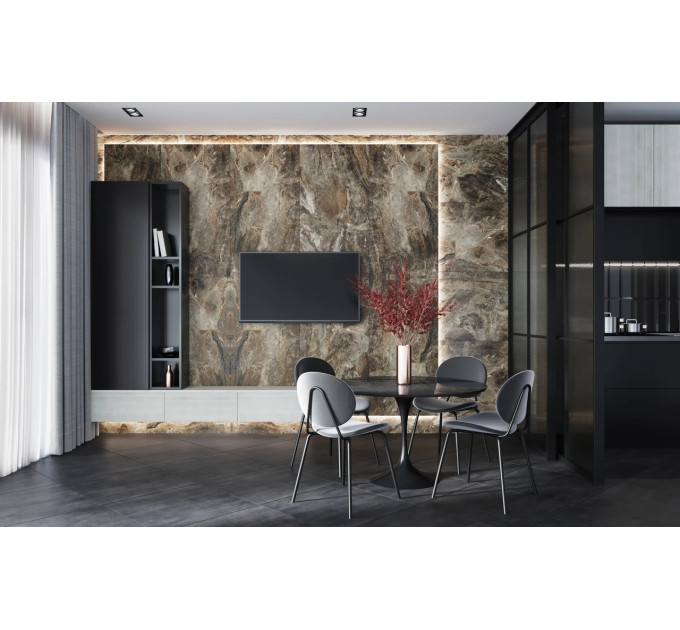 Плитка керамогранітна Vesuvio коричевий RECT 600x1200x10 Golden Tile
