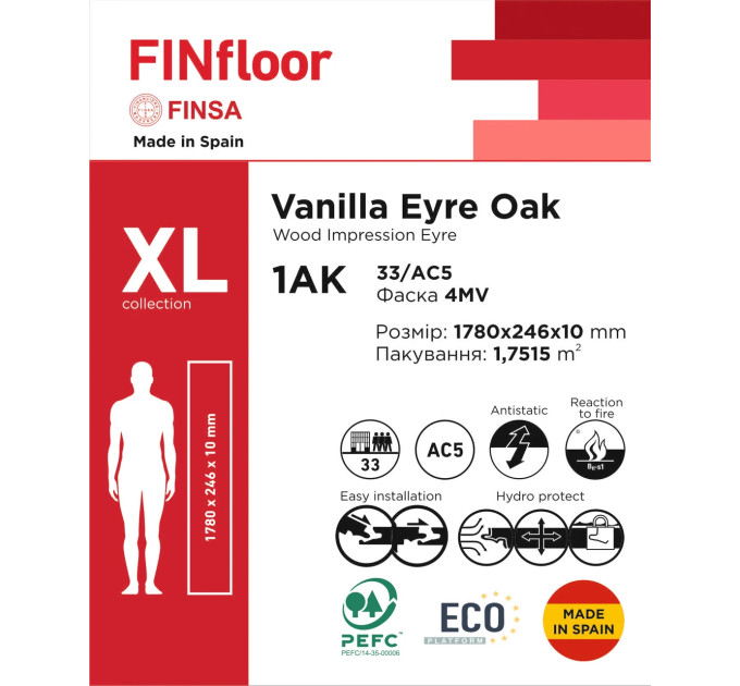 Ламінат Finsa 1AK Vanilla Eyre Oak XL