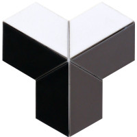 Мозаїка T X3 69001 Trapeze White Black Grey Shedol 264x264x9 Котто Кераміка