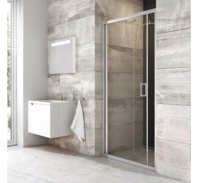 Душові двері двохелементні BLDZ2-80 Transparent, RAVAK