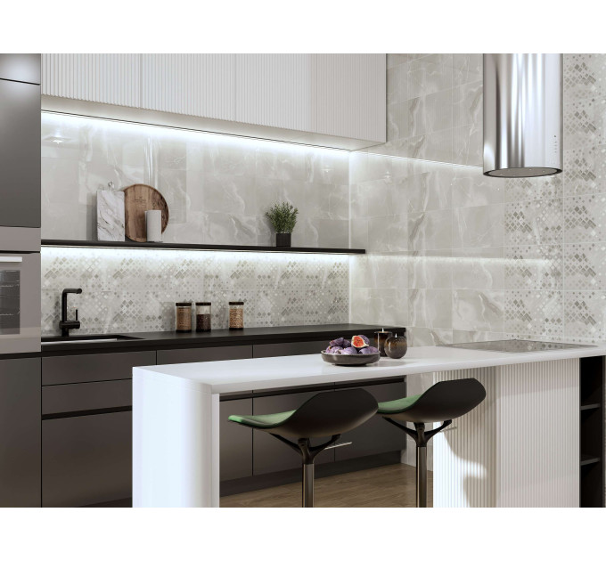 Плитка стінова Onyx Story сірий 250x400x7.5 сортна Golden Tile