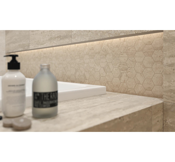 Плитка стінова Sunlight Sand Dark Crema B STR 30x60 код 0823 Ceramika Paradyz