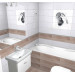 Плитка стінова White GLOSSY 20x60 код 8030 Церсаніт