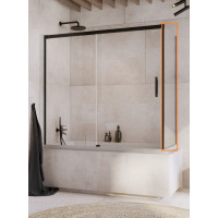 Стінка для ванни нерухома Idea Black PN S 70 R, RADAWAY