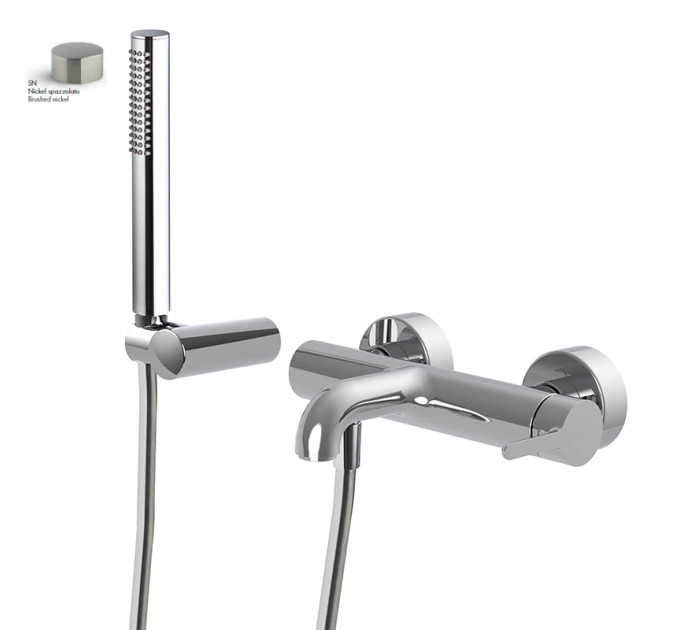 Змішувач для ванни Snap Brushed nickel F3114SN Fima