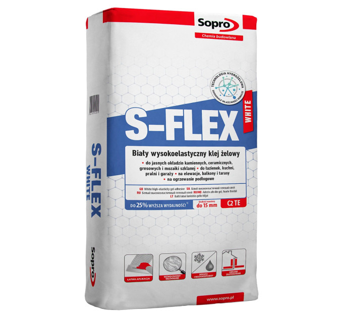Клей для плитки Sopro S-Flex white 202 (22,5 кг)