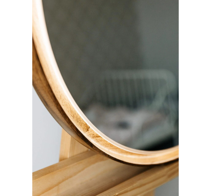 Дзеркало Solar Eclipse LED 80 Natural Walnut Luxury Wood