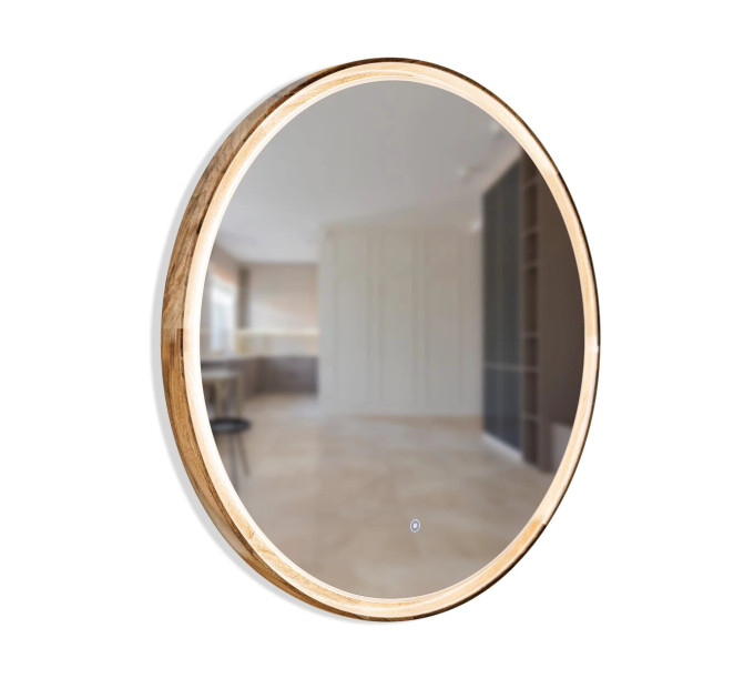 Дзеркало Solar Eclipse LED 80 Natural Walnut Luxury Wood