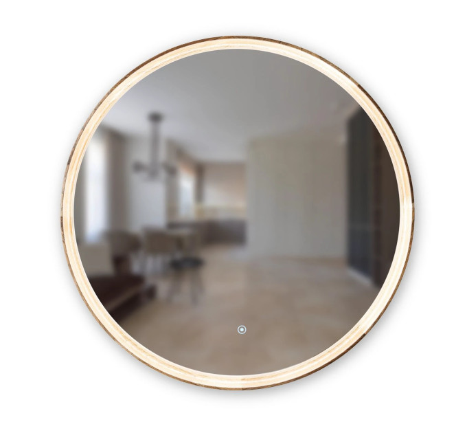Дзеркало Solar Eclipse LED 80 Natural Walnut Luxury Wood