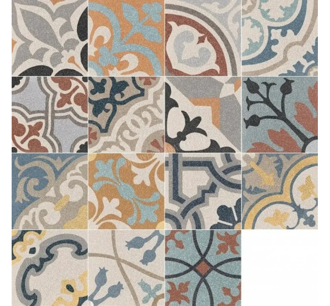 Плитка керамогранітна R639 Abitare декор Mix 200x200x10 Ragno