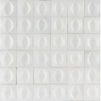Плитка стінова R8GS Gleeze Bianco Egg STR 100x100x12,5 Ragno