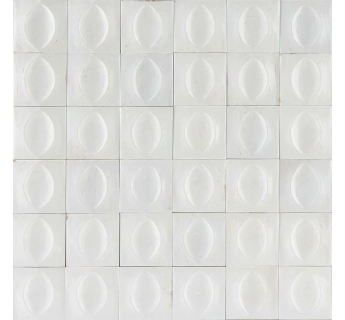 Плитка стінова R8GS Gleeze Bianco Egg STR 100x100x12,5 Ragno