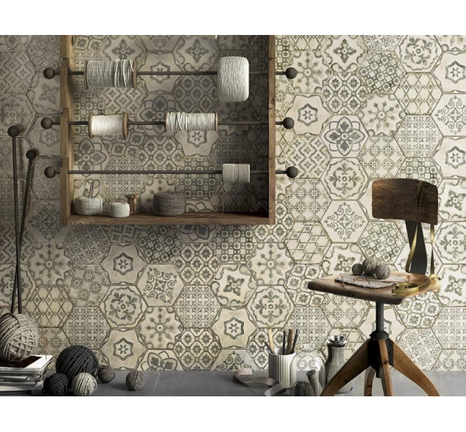 Плитка керамогранітна RGL3 Eden Esagona Romance Cotone 182x210 Ragno
