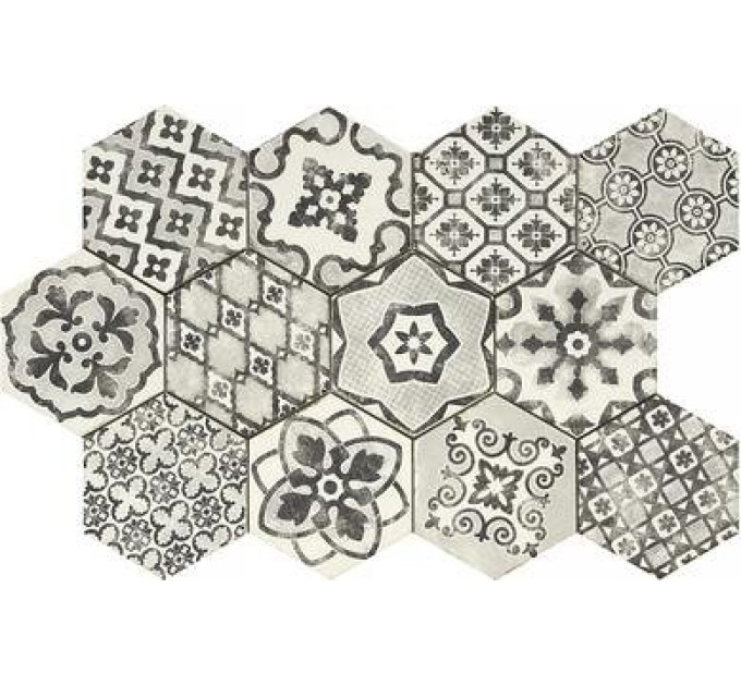 Плитка керамогранітна RGL2 Eden Esagona Romance Bianco 182x210 Ragno