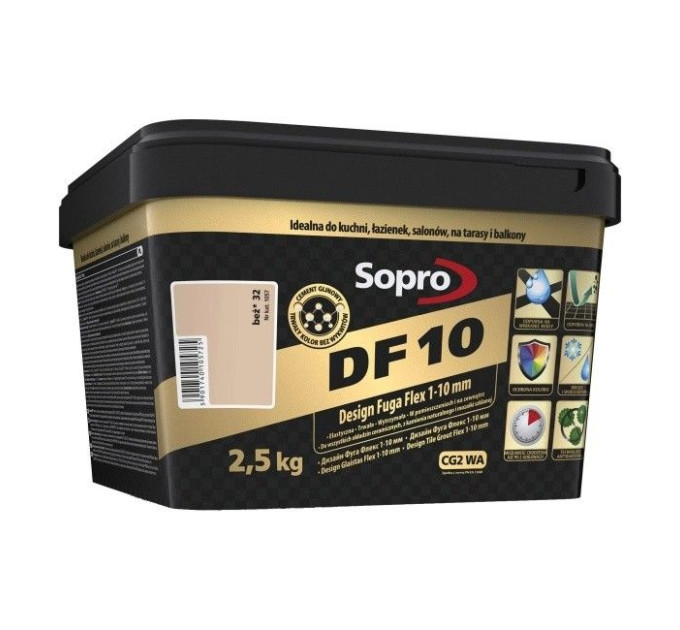 Затирка для швів Sopro DF 10 1057 бежева №32 (2,5 кг)